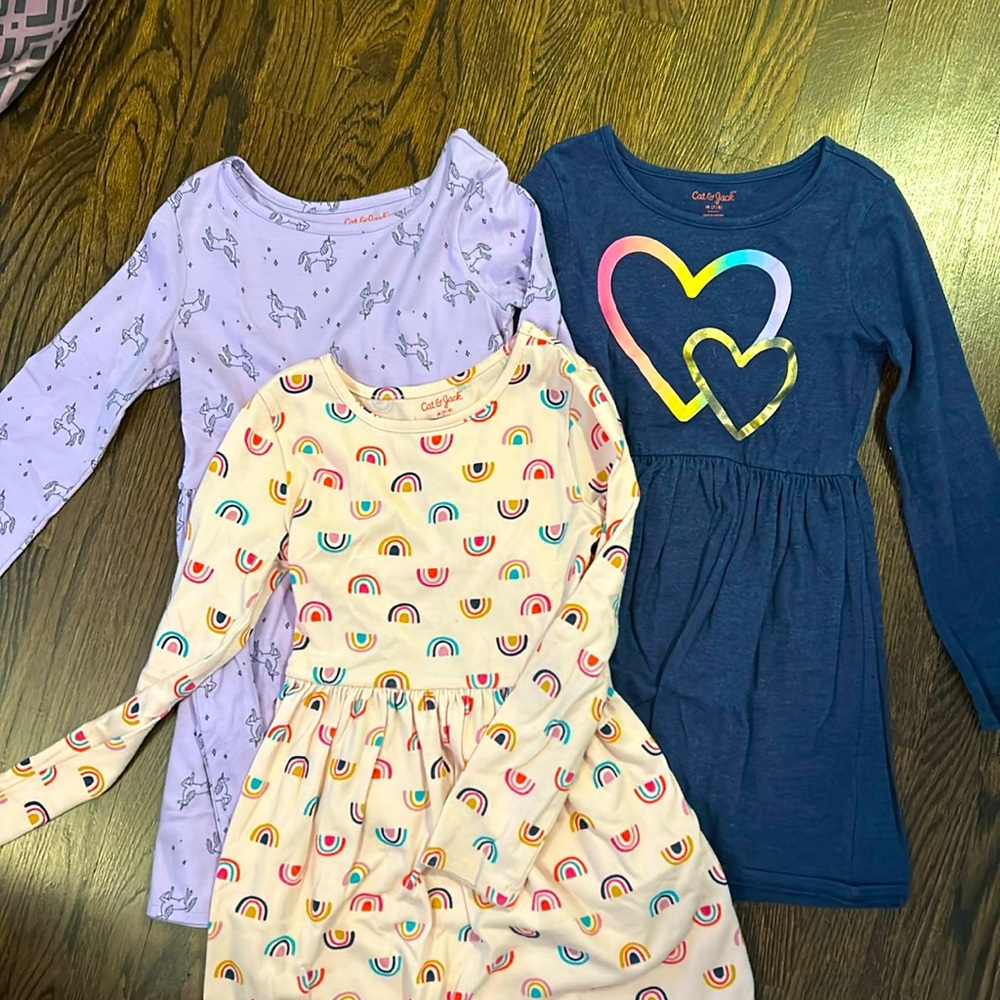 Cat & Jack Girls long Sleeve Dress (3)